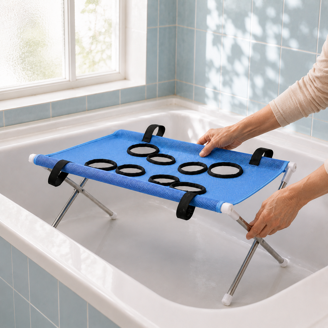 Elevated Anti-Slip Bath Platform for Dogs - Stainless Steel