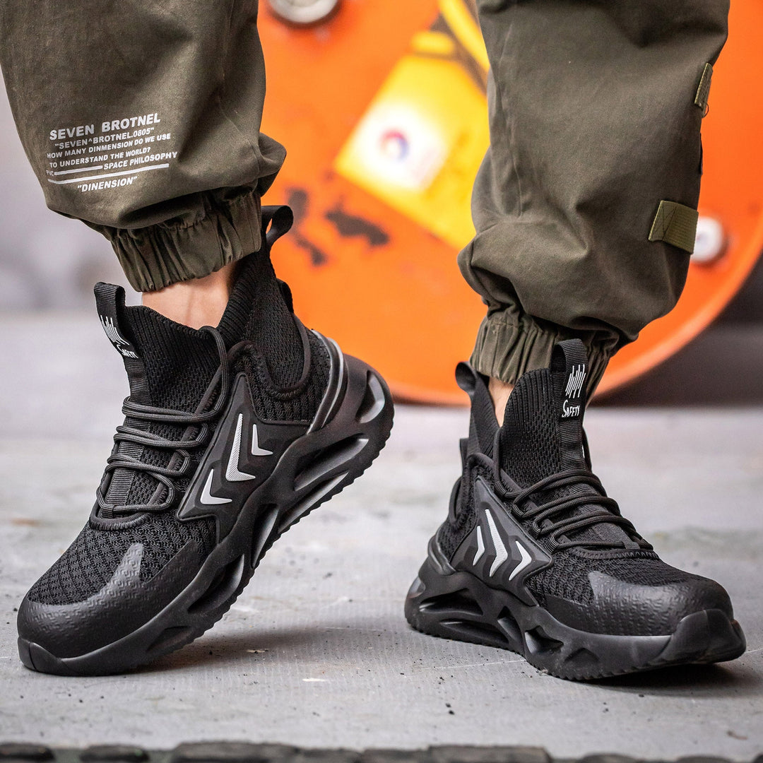 Breathable Flying Woven Anti-Smashing Safety Shoes EB