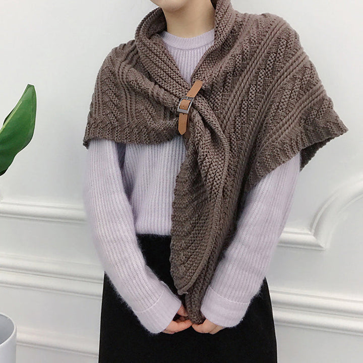 Solid Color Warm Shawl
