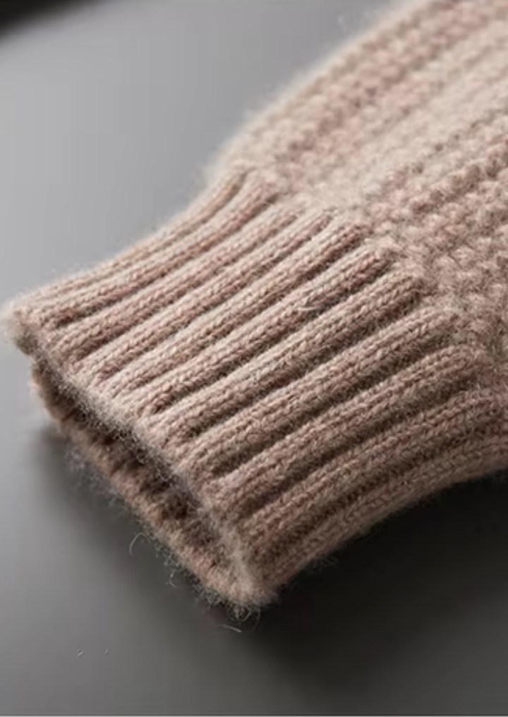 Emma & Rose heavyweight cashmere crewneck sweater — premium winter knitwear