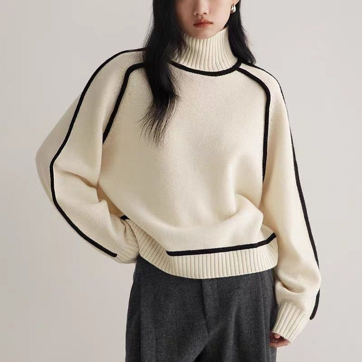 Isabelle - Half Turtleneck Knit Sweater for Women