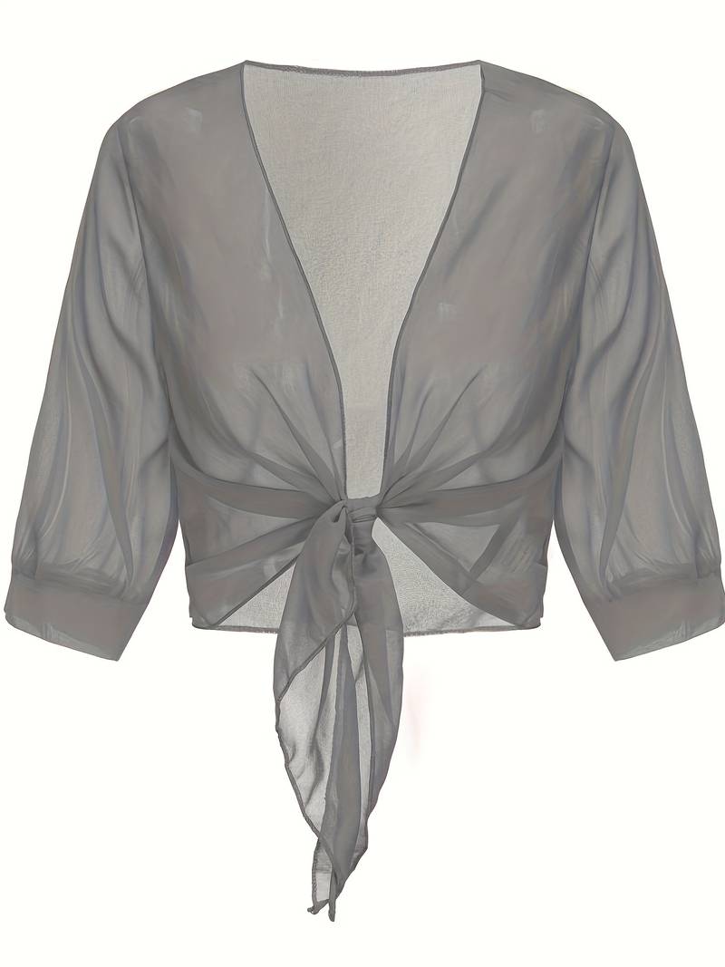 Katie – Airy Blouse with Open Front