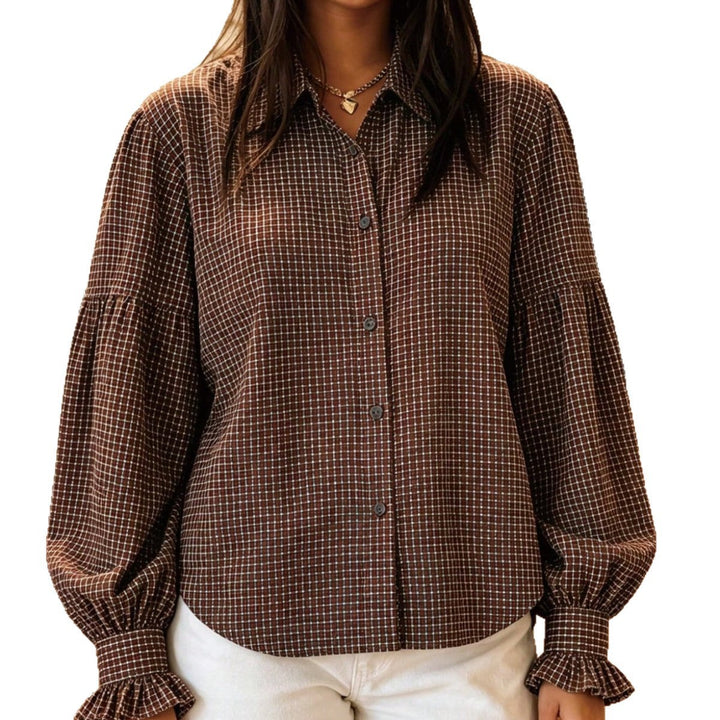 Women's Balloon Sleeve Blouse - Elegant and Flowing