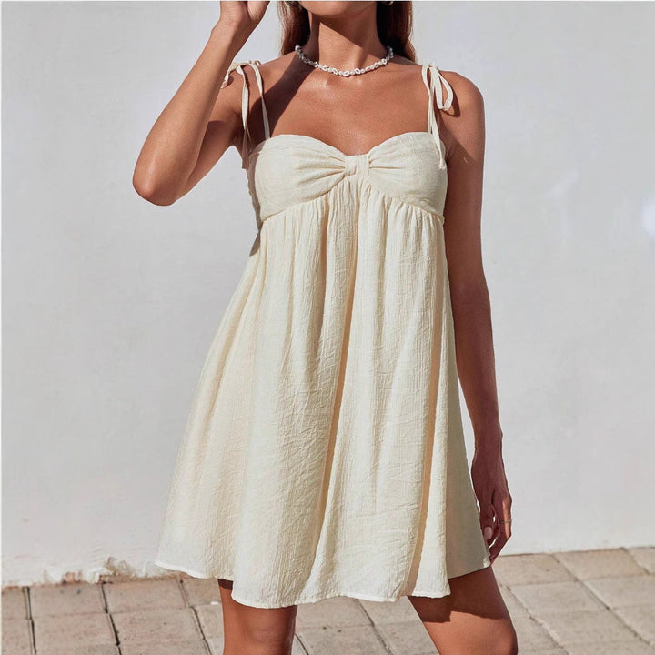 Elegant Solid Mini Dress for Women – Comfortable and Stylish Loose Fit