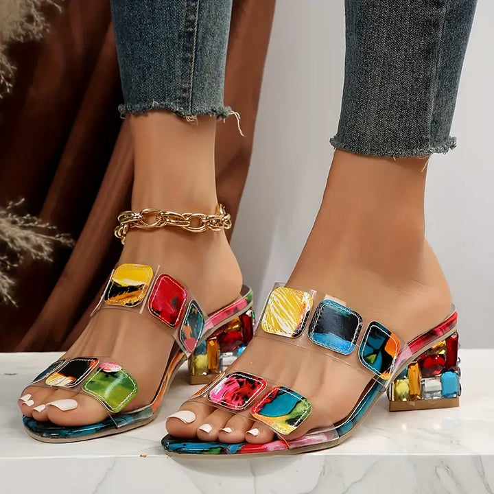 Colorful Sandals with Double Straps EB