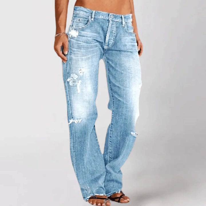 Women's Mid-Rise Bootcut Stretch Jeans, view 5 - Elena Harper