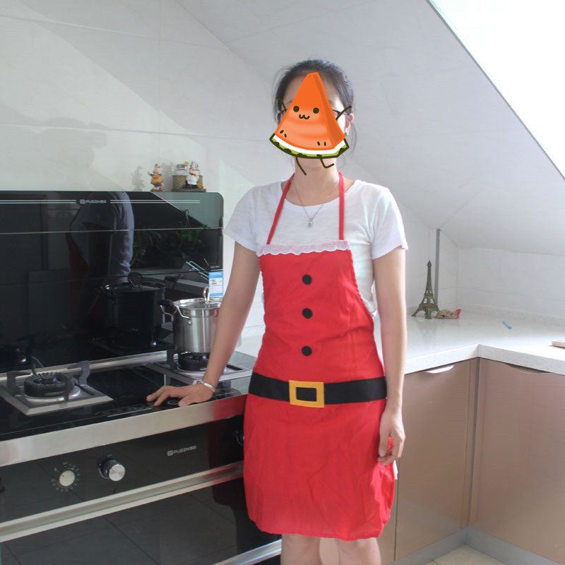 Merry Baker | Red Santa Belt Christmas Apron For Women