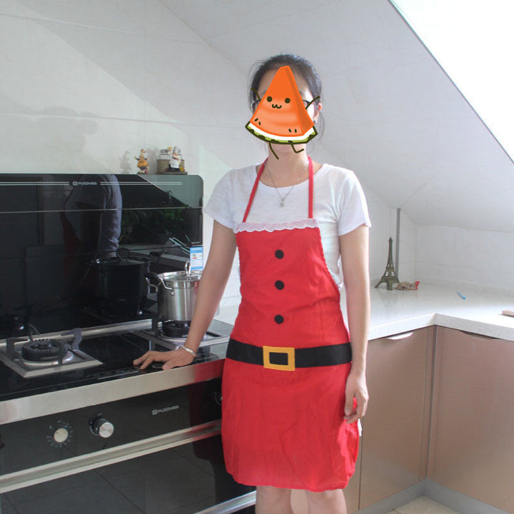 Merry Baker | Red Santa Belt Christmas Apron For Women