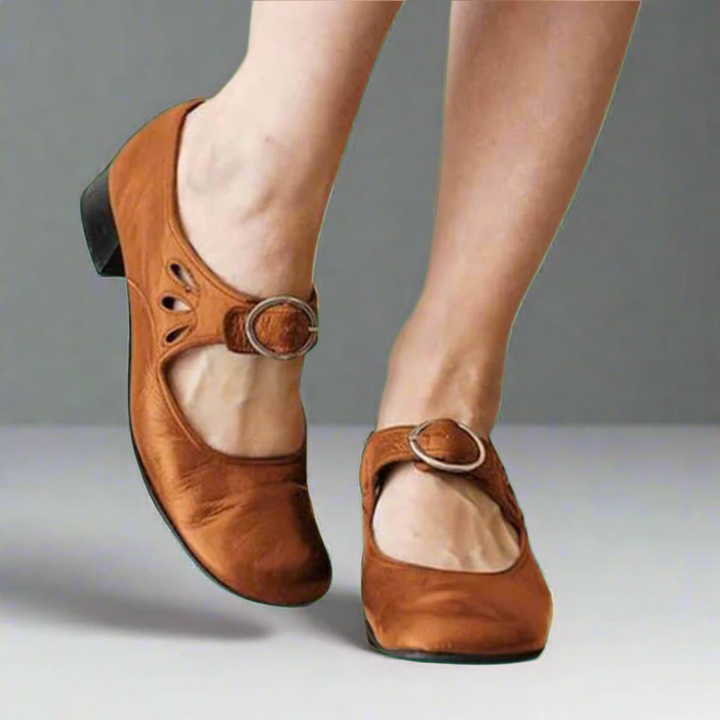 Diane / Comfortable Leather Orthopedic Sandals, view 3 - Elena Harper