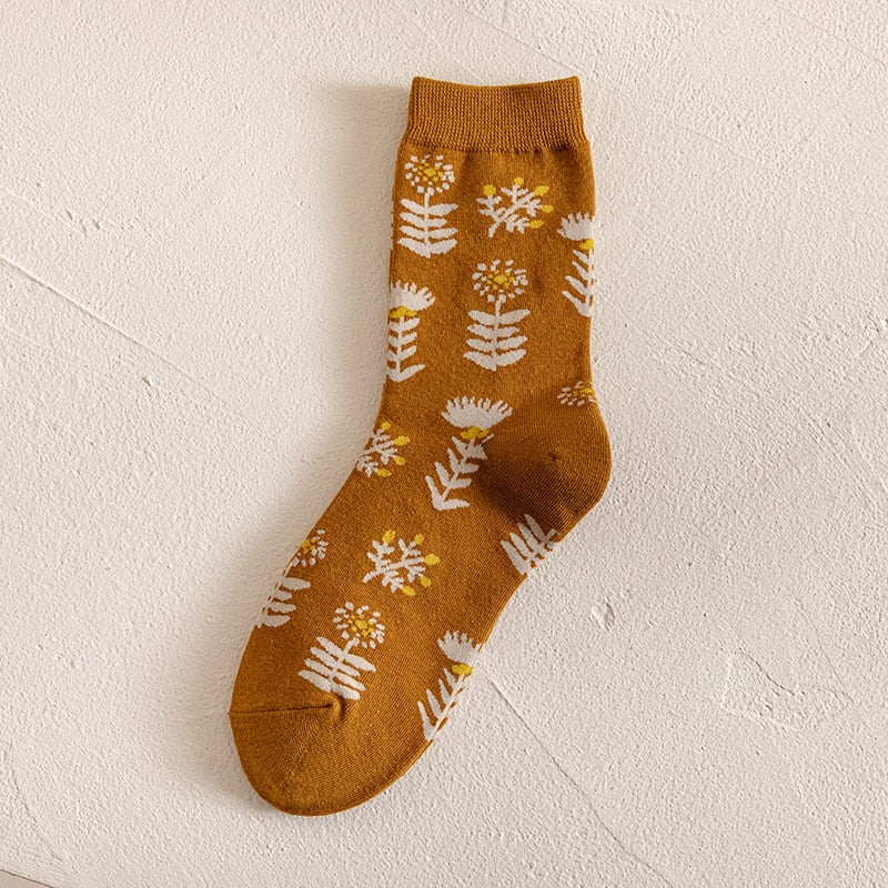 Set of 5 Pairs of Flower Socks, view 5 - Elena Harper