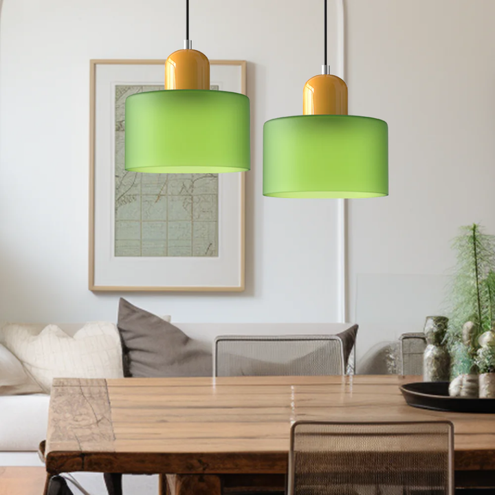 Retro Glass Pendant Lamp with Adjustable Cord