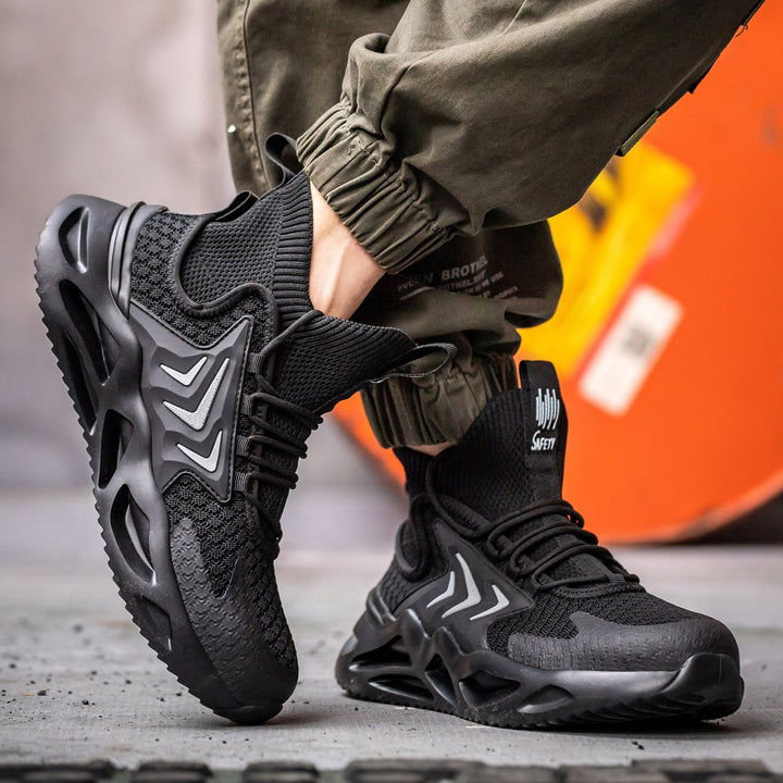 Breathable Flying Woven Anti-Smashing Safety Shoes EB