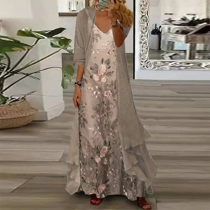 Mara Maxi Dress with Jacket (2-piece set), view 2 - Elena Harper