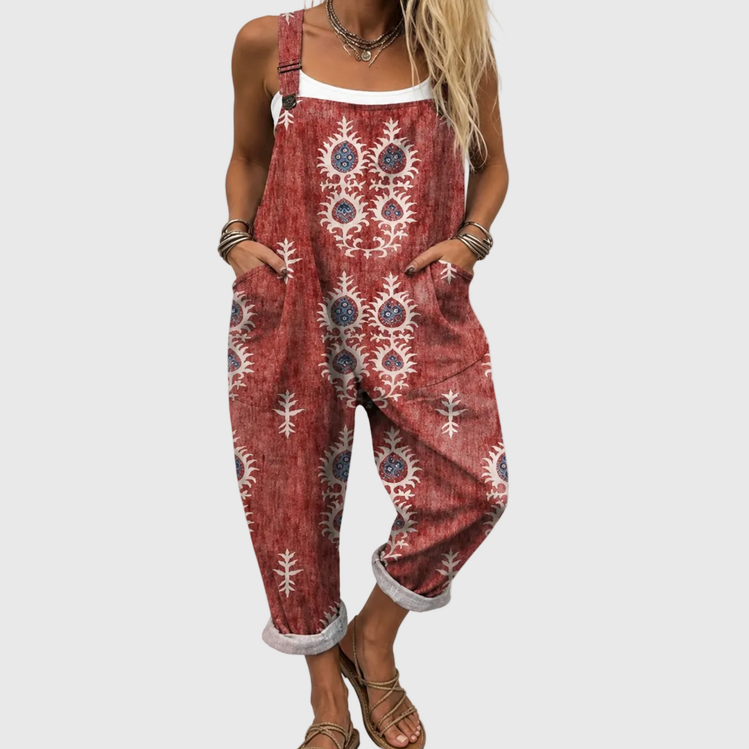 Women's Soft Boho Elegant Jumpsuit with Pockets