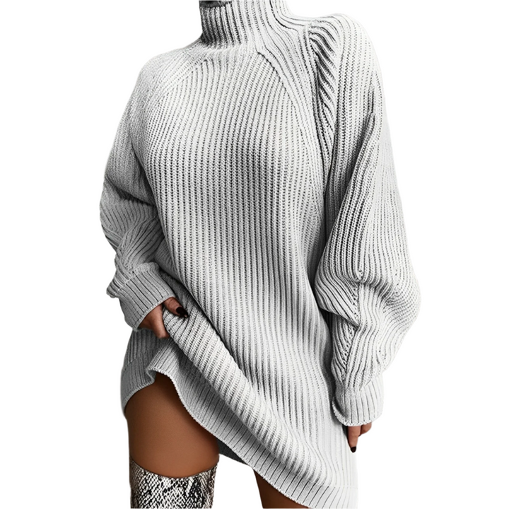 Laura | Elegant Women's Sweater with Oversized Cut and Turtleneck