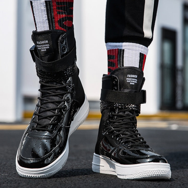 High-top men's reinforced canvas urban style boots - Esteban