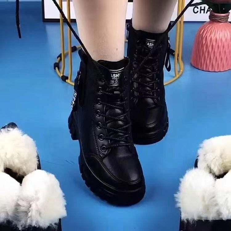 Greta Warm Leather Boots, view 5 - Elena Harper