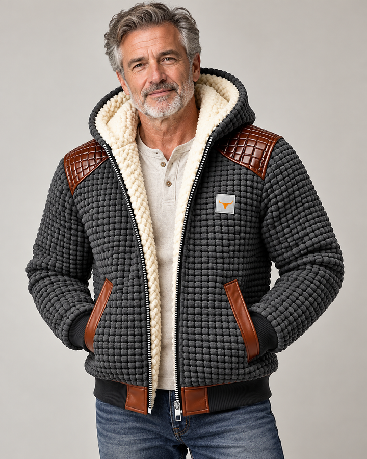 Thierry - Chic Teddy Knit Hooded Jacket