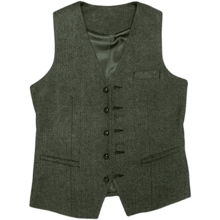 Harrington Oxford Men Wedding Three‑Piece Suit Tweed - Elena Harper