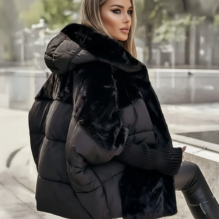 Seraphina | Oversized Puffer Jacket with Hood and Soft Faux Fur Insulation