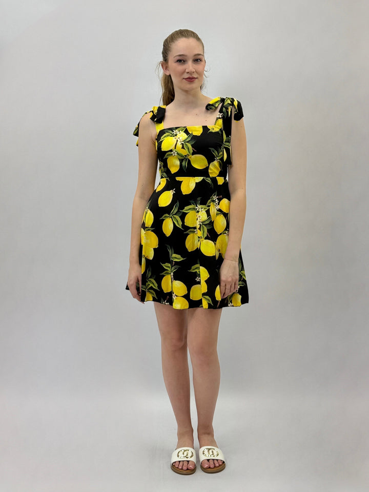 Kirsten™  |  Short Dress Lemon Print