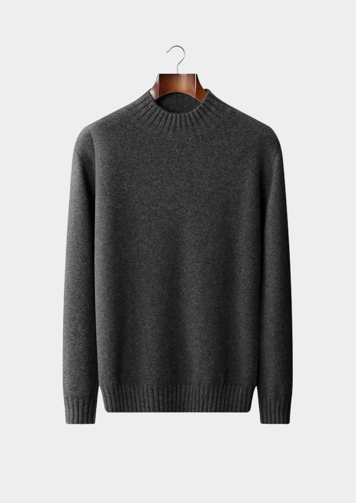 Emma & Rose cashmere mockneck sweater — premium winter knitwear