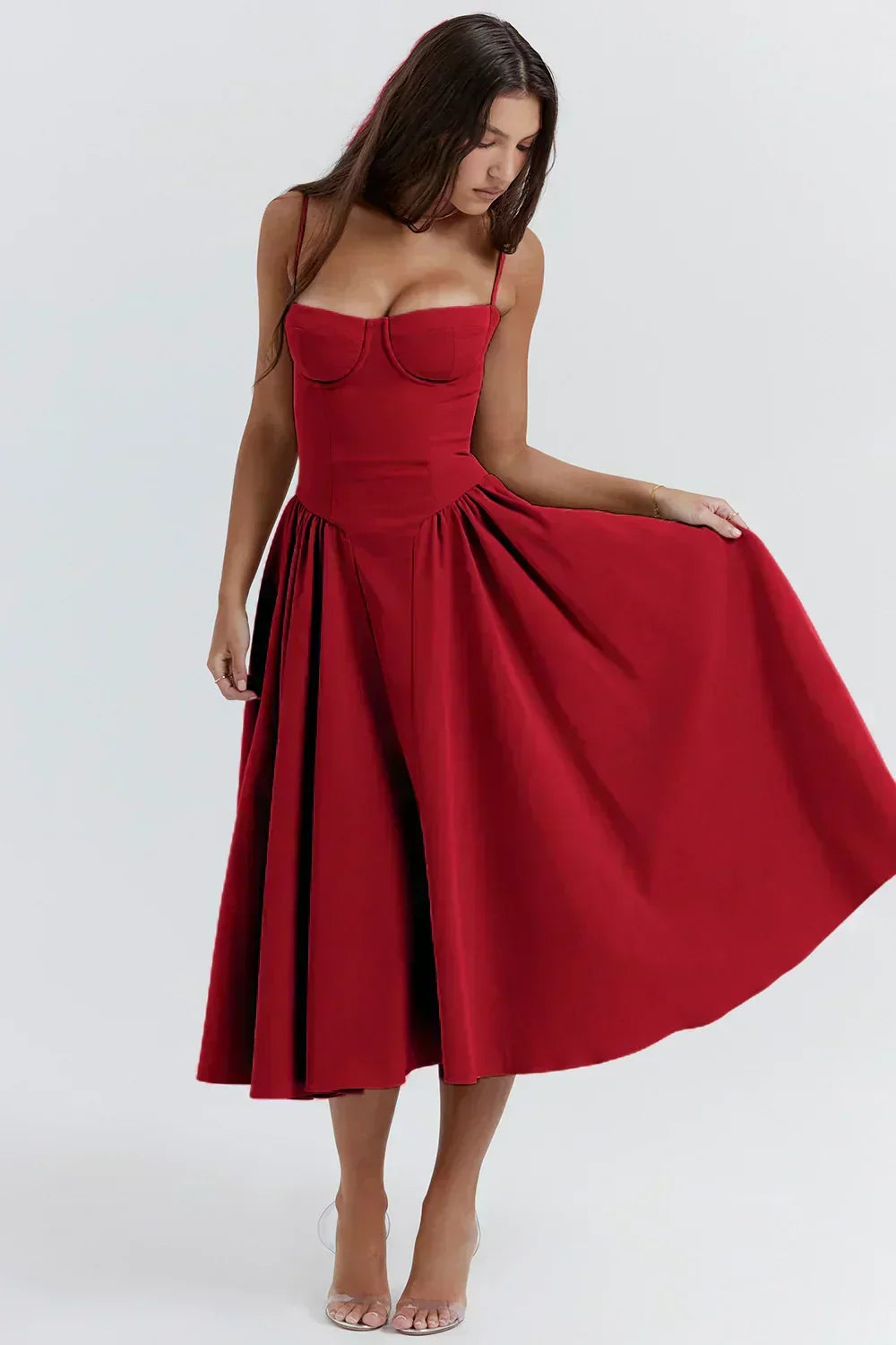 Elara Elegant Summer Dress with Corset, view 8 - Elena Harper