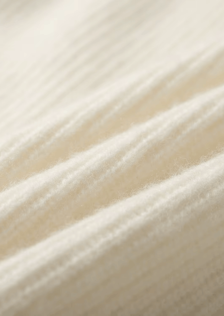 Emma & Rose ribbed cashmere V-neck sweater — premium winter knitwear