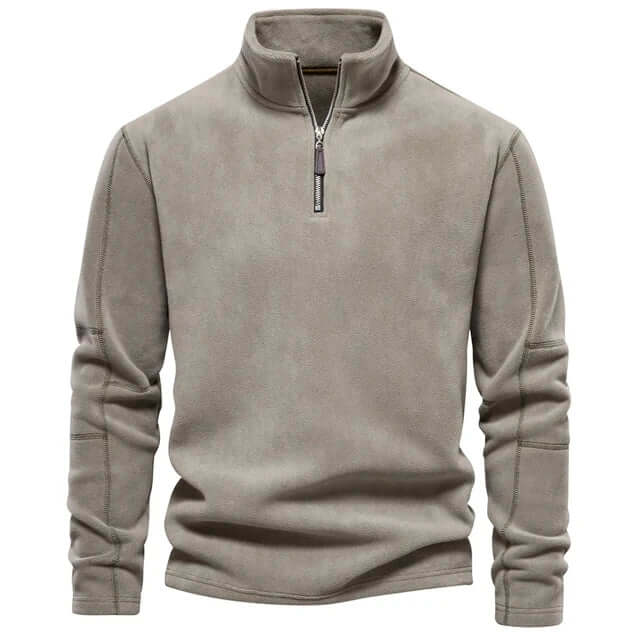 Men's Fleece Jacket with Stand-Up Collar