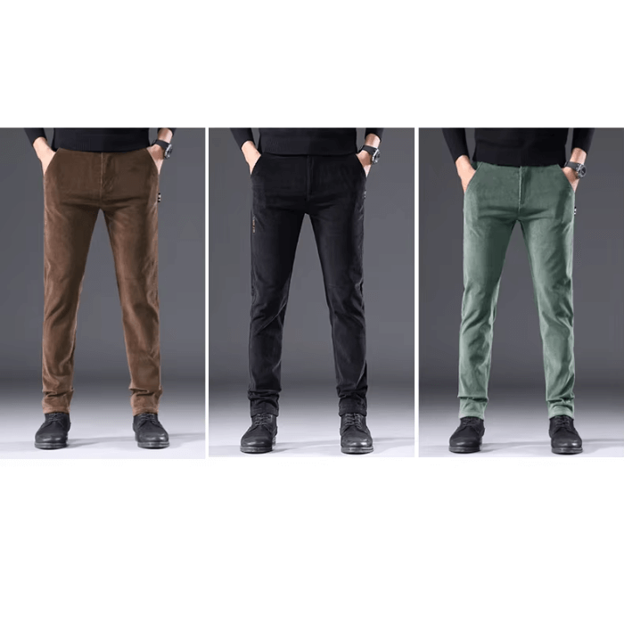 Men's Fleece Corduroy Winter Pants