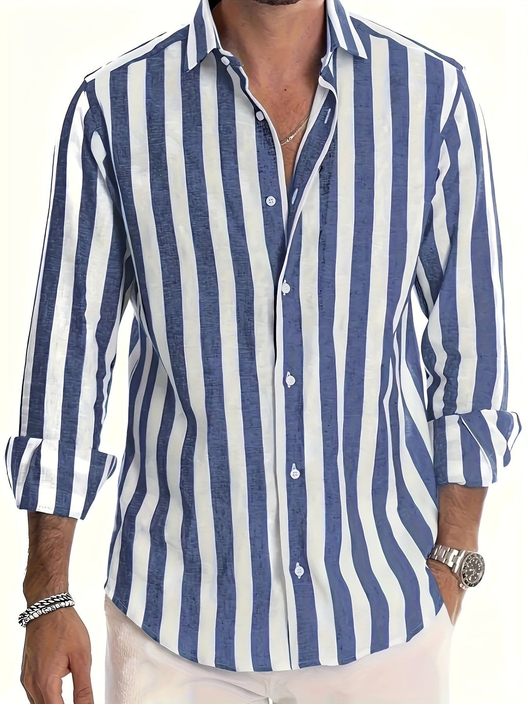 LAURENT MONACO | REFINED STRIPED SHIRT FOR MEN