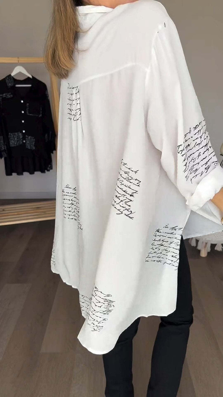 Skylar – Handwritten Button-Up Shirt