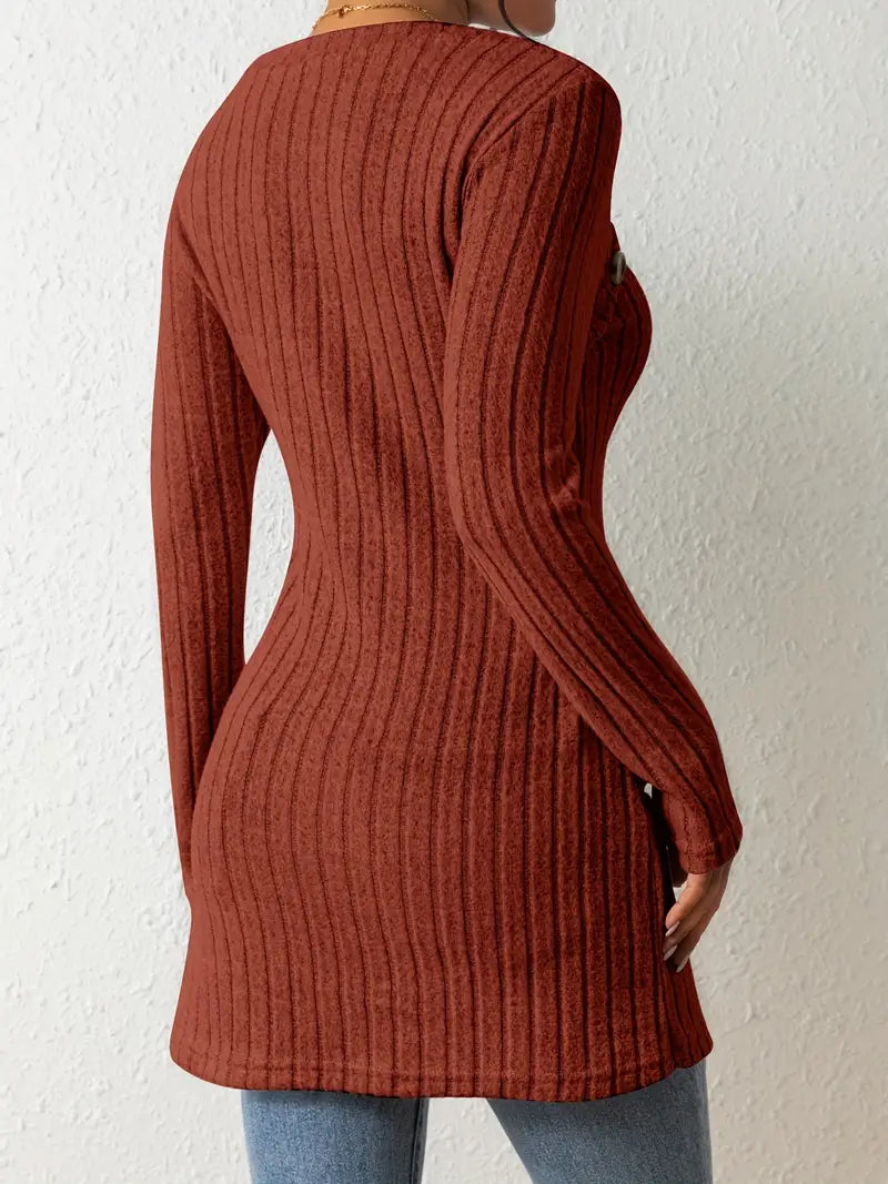 KATHERINE – MODERN RIBBED LONG SWEATER