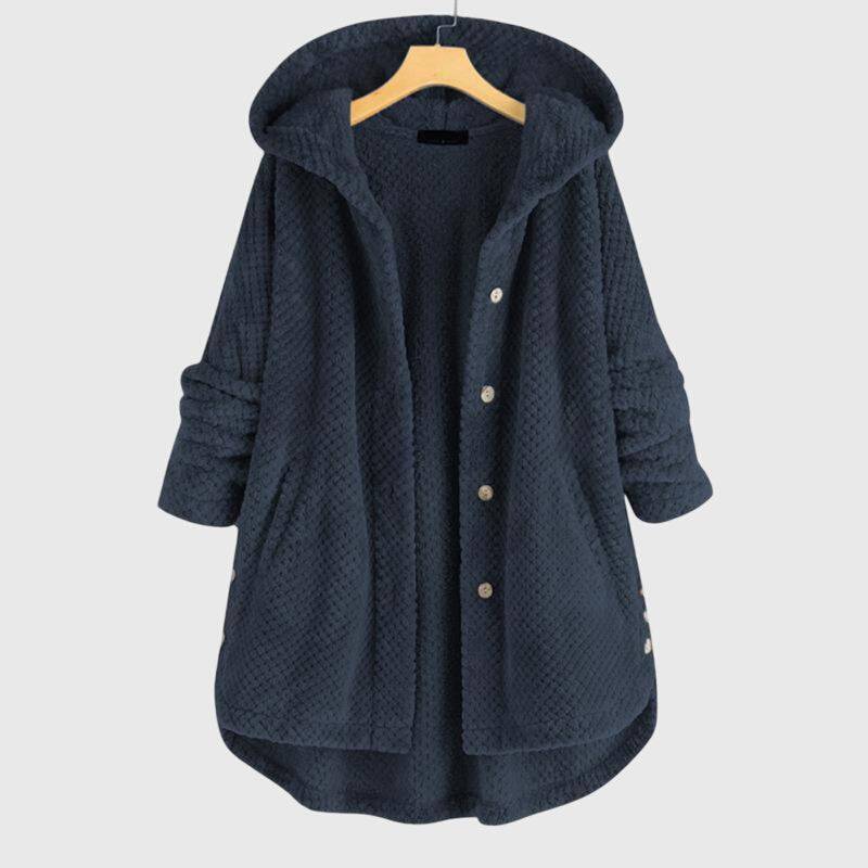 Franca™ Emma & Rose Cape Town soft luxurious fabric hooded jacket, stylish coat with cozy hood and elegant design.