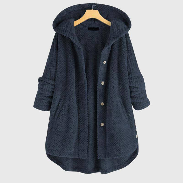 Franca™ Emma & Rose Cape Town soft luxurious fabric hooded jacket, stylish coat with cozy hood and elegant design.