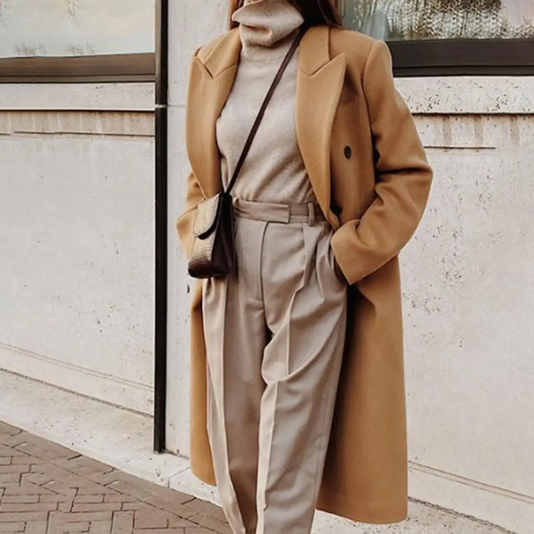 Women's Oversized Long Wool Coat for Winter – Chic Warm Coat