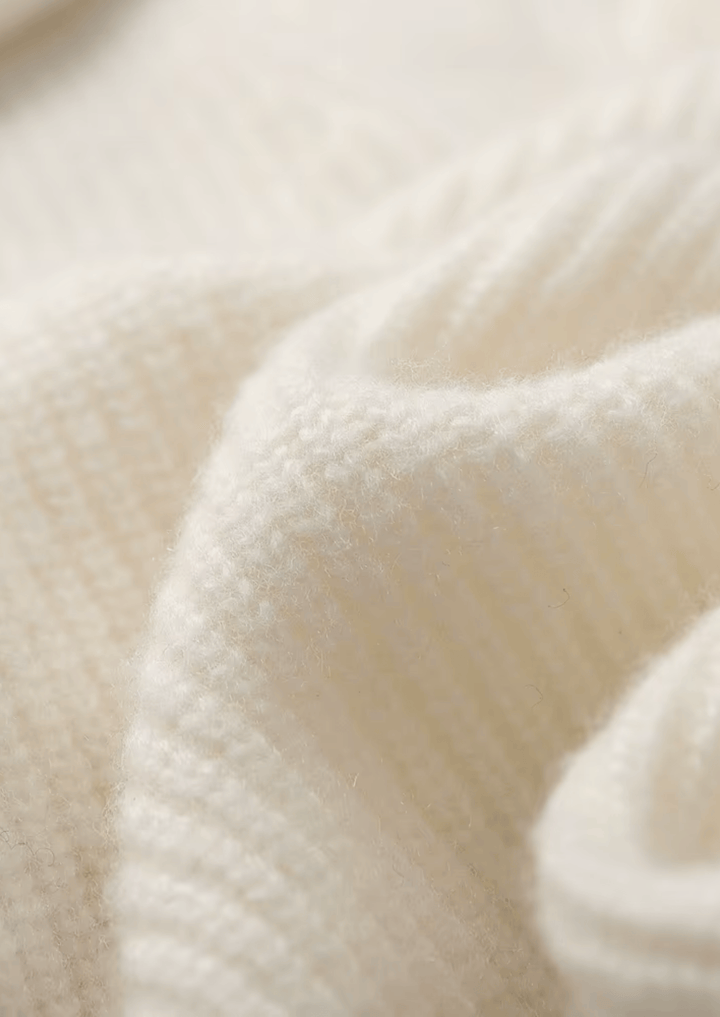 Emma & Rose ribbed cashmere V-neck sweater — premium winter knitwear