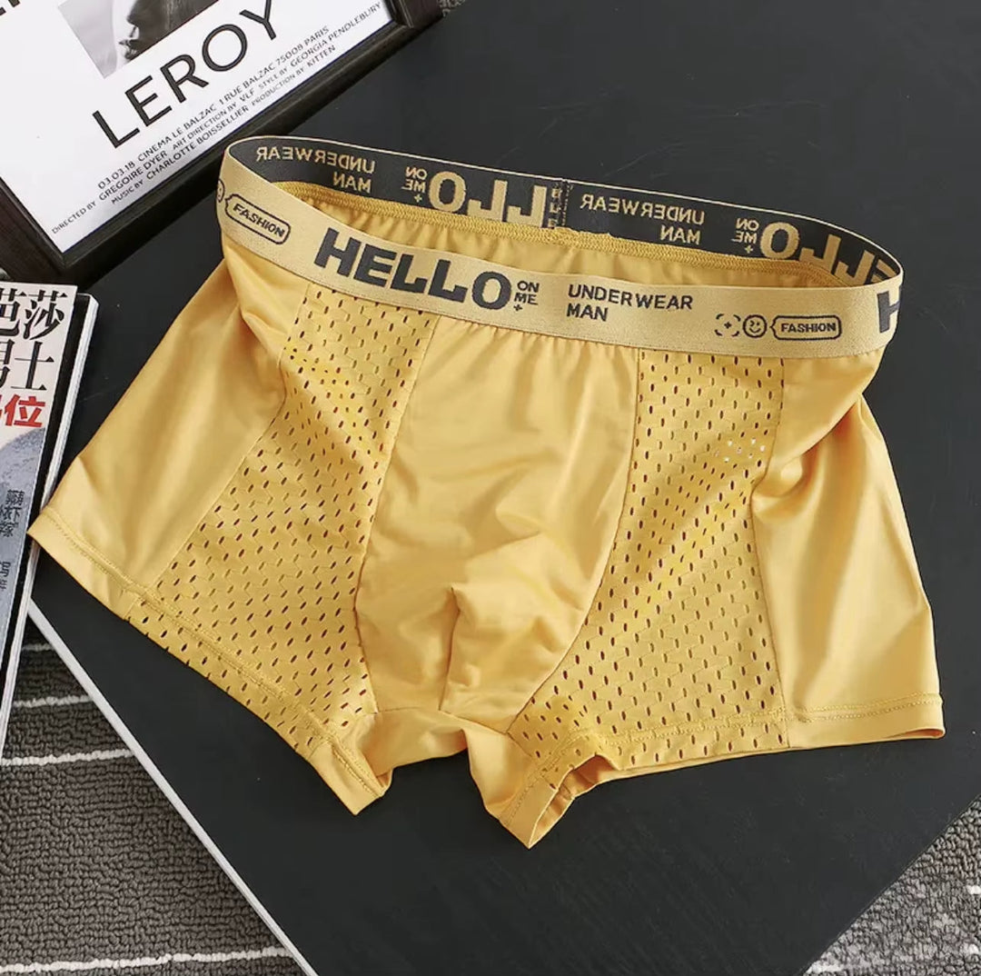 Harrington Oxford Men everyday boxer briefs mesh synthetic blend, view 6 - Elena Harper
