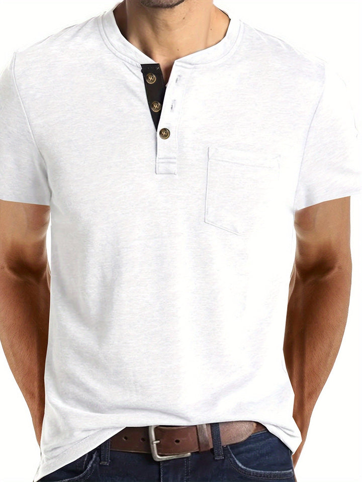 LAURENT MONACO | MEN'S HENLEY T-SHIRT