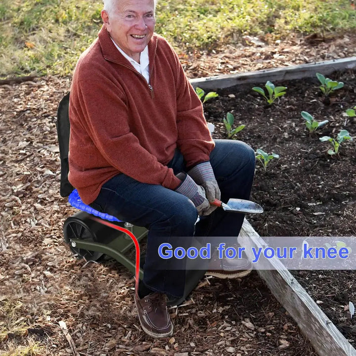 360° Rotating Gardener's Stool with Adjustable Height Comfortable Gardening Without Bending, view 6 - Elena Harper