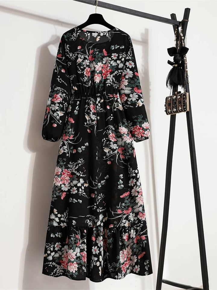 Abella - Bohemian Dress with Floral Print