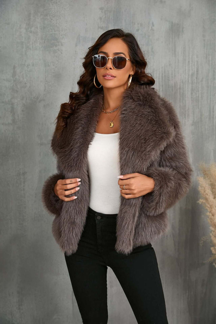 Taupe Coat, view 7 - Elena Harper
