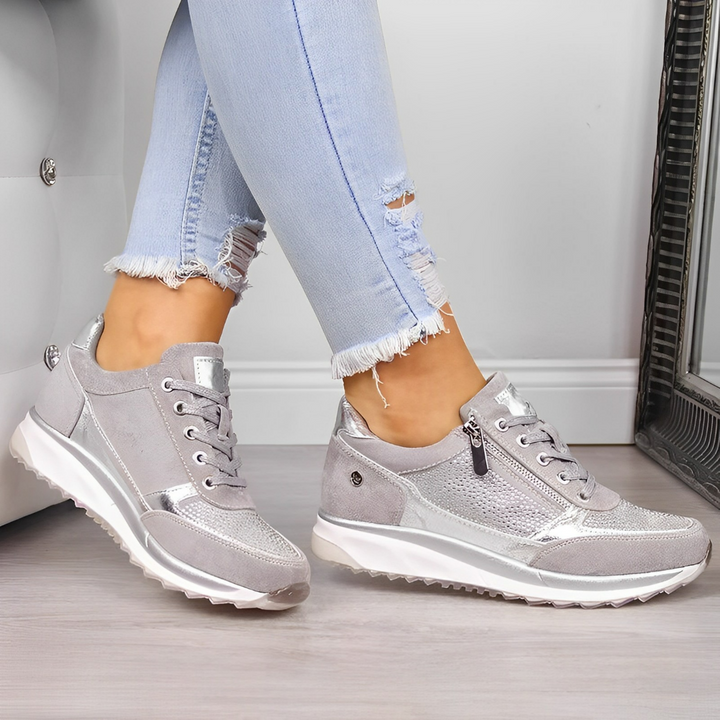 Pro Shoes Zip-Up Sneakers, view 2 - Elena Harper