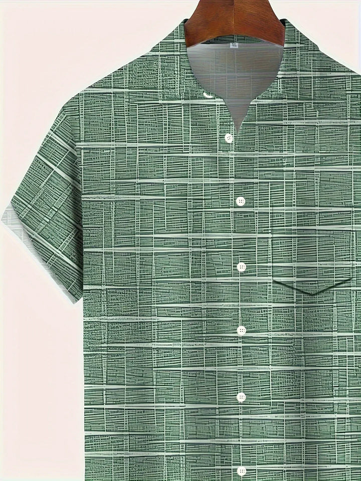 Haroyan Stylish Shirt with Checked Stripe Pattern, view 5 - Elena Harper