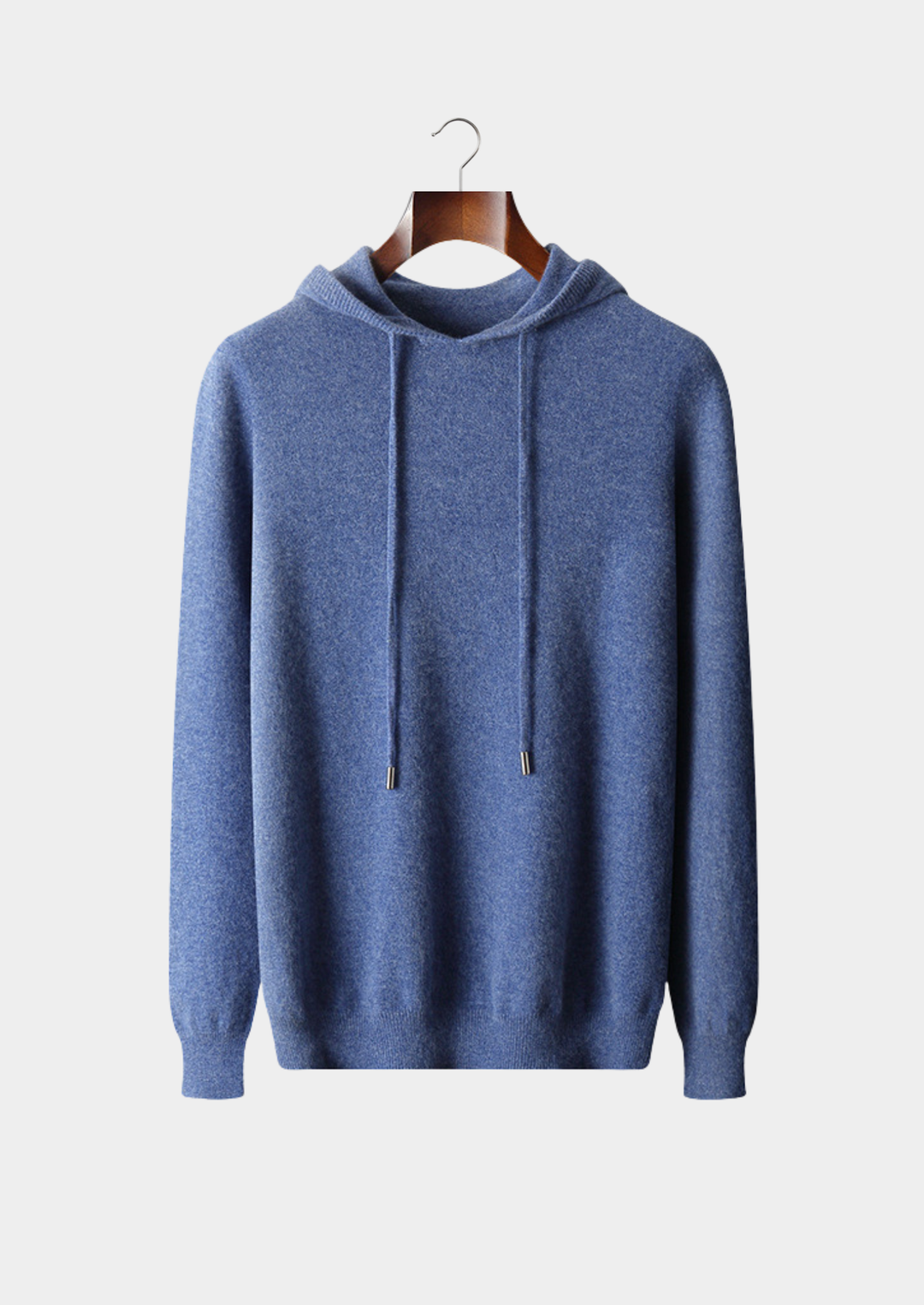 100% CASHMERE HOODED SWEATER.