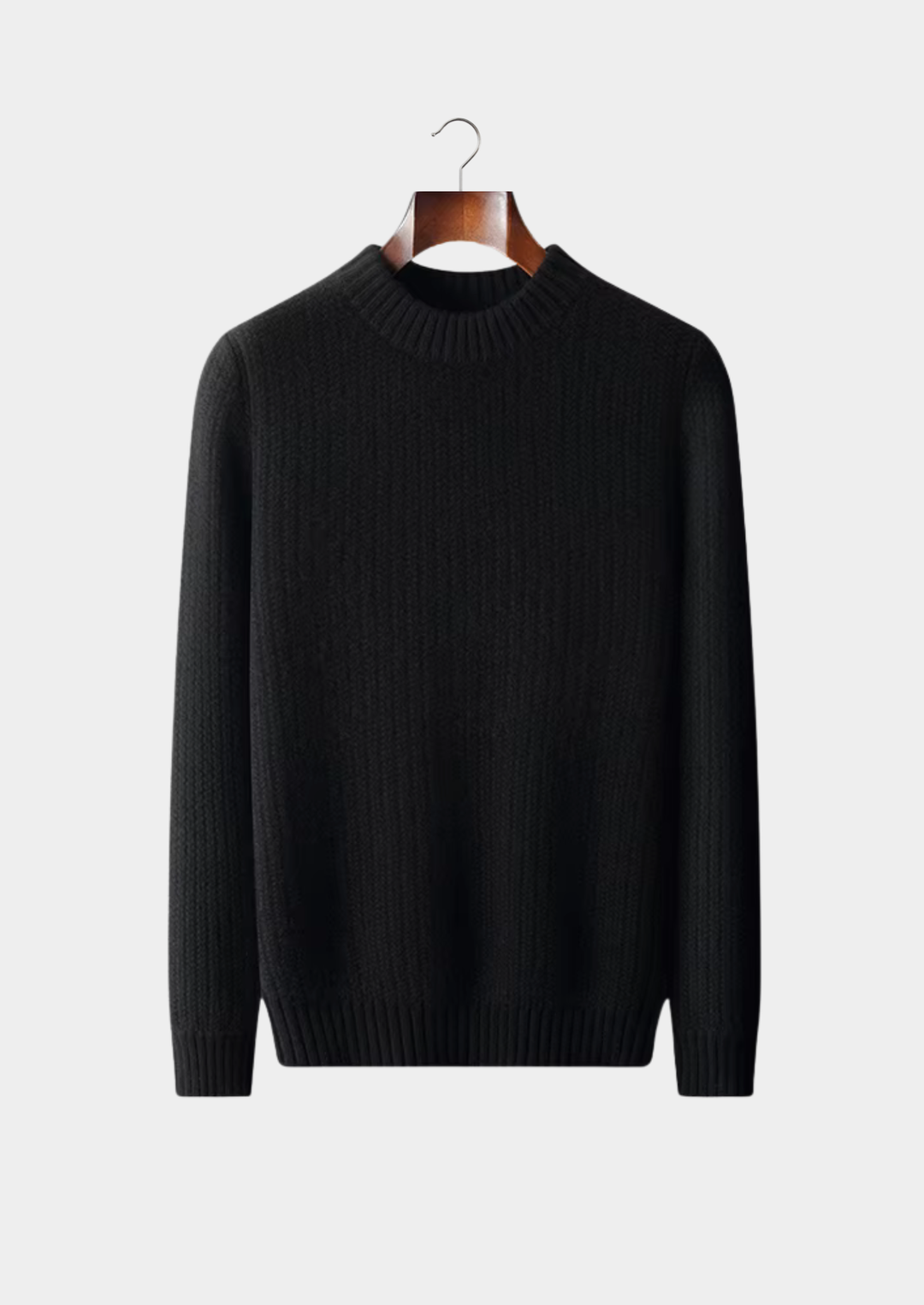 Emma & Rose heavyweight cashmere crewneck sweater — premium winter knitwear