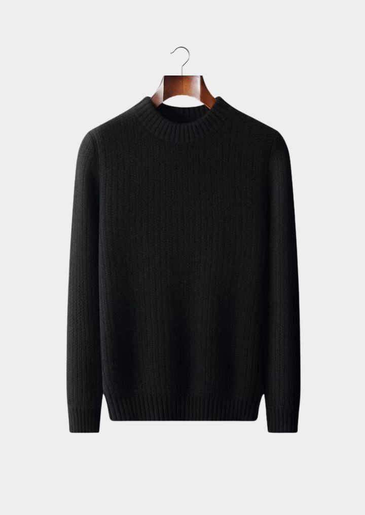 Emma & Rose heavyweight cashmere crewneck sweater — premium winter knitwear