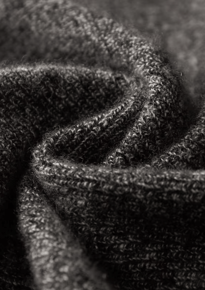 Emma & Rose cashmere striped zip cardigan — premium knitwear