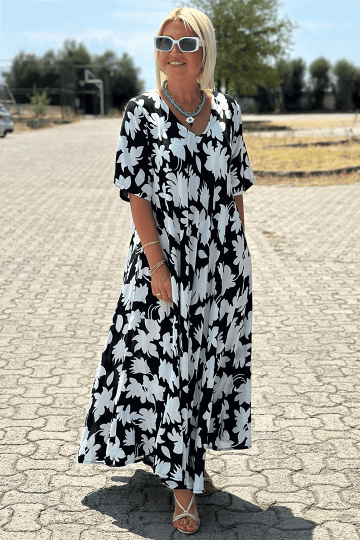 Lumis Summer Kaftan Dress, view 3 - Elena Harper
