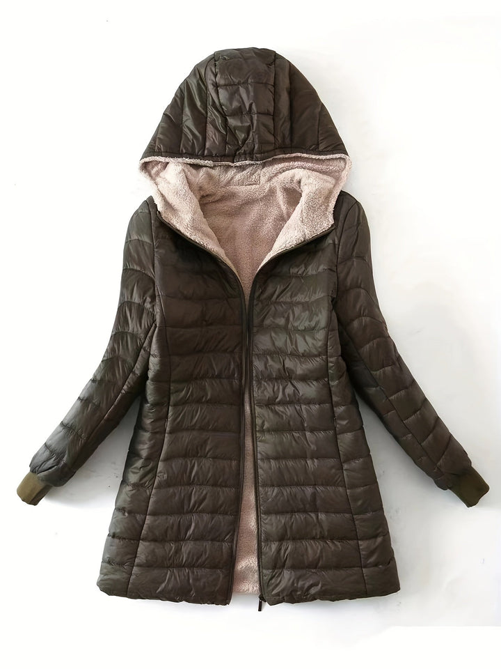 Fleece-Lined Women's Jacket with Zipper Eliza, view 4 - Elena Harper